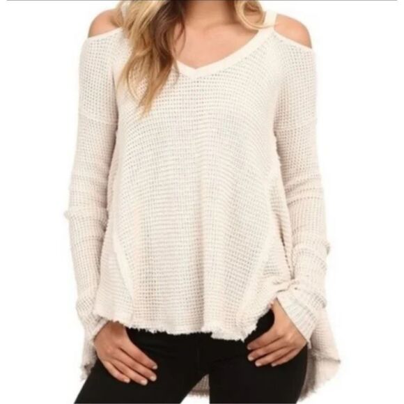 Free People Moonshine Cold Shoulder Sweater - Picture 1 of 6